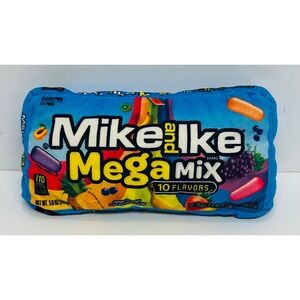 Mike and Ike Mega Mix Candy Box Plush 10" Decorative Pillow Blue Kids Novelty
